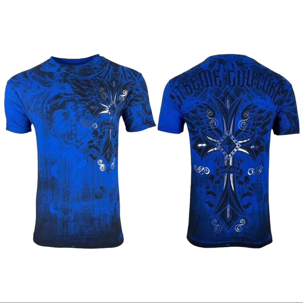 Xtreme Couture By Affliction Men's T-shirt Loyal Following Cross Biker S-5XL